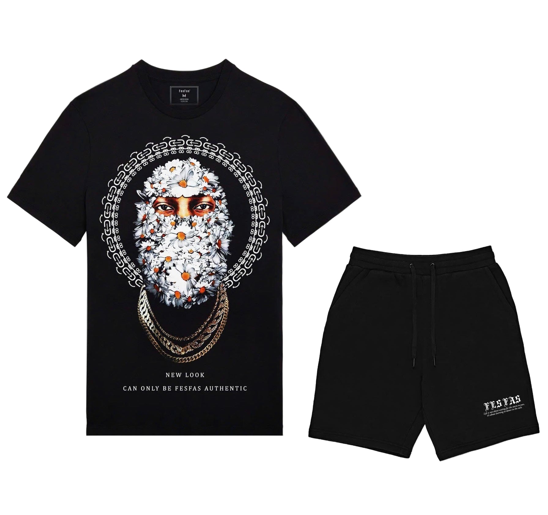 FesFas floral mask-print | Áo Thun | Nam | Màu Đen