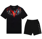 FesFas red feathers-print | Bộ T-Shirt | Nam | Màu Đen