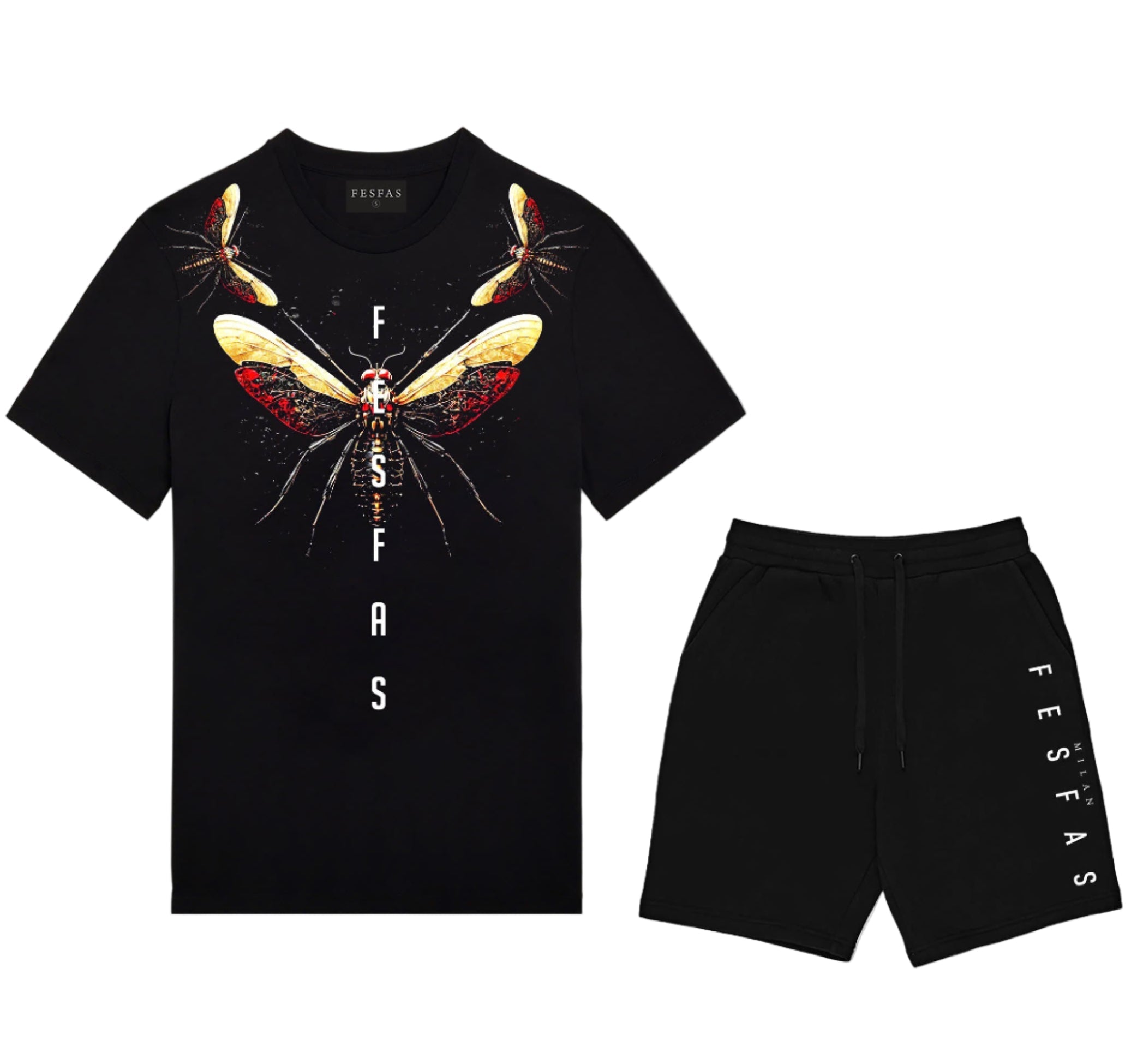 FesFas dragonfly-print | Áo Thun | Nam | Màu Đen