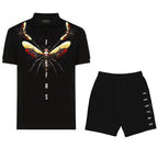 FesFas dragonfly-print | Bộ Polo | Nam | Màu Đen