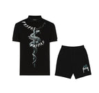 FesFas Snake-print | Áo Polo | Nam | Màu Đen