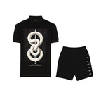 FesFas Snake-print | Áo Polo | Nam | Màu Đen