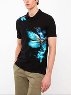 FesFas Dragonfly-print | Áo Polo | Nam | Màu Đen
