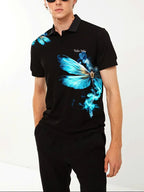FesFas Dragonfly-print | Áo Polo | Nam | Màu Đen