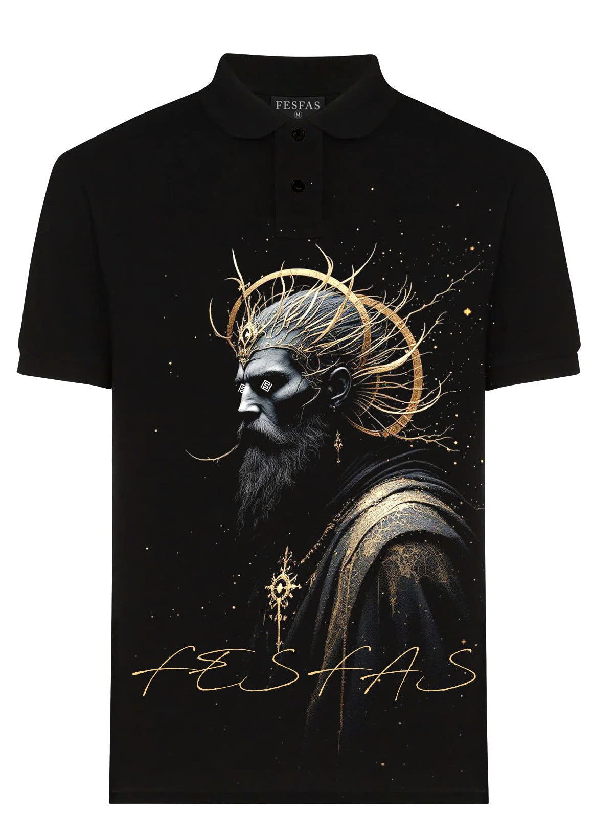 FesFas Egyptian-print | Áo Polo | Nam | Màu Đen