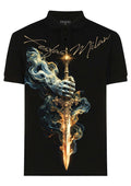 FesFas Sword-print | Áo Polo | Nam | Màu Đen