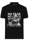 FesFas “No Fear”-print | Áo Polo | Nam | Màu Đen