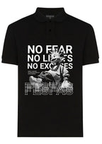 FesFas “No Fear”-print | Áo Polo | Nam | Màu Đen