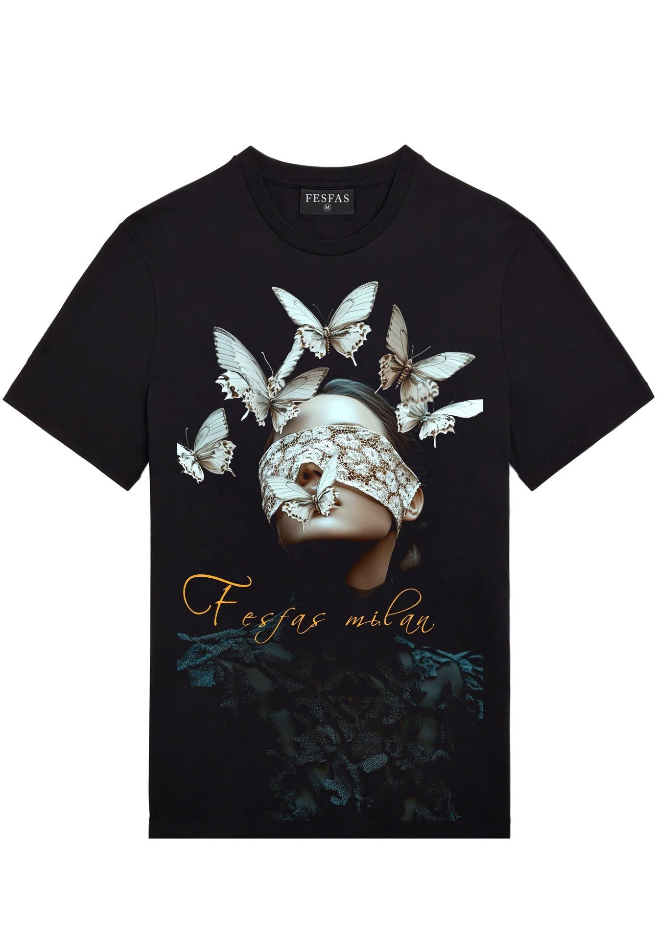 FesFas butterfly-print | Áo Thun | Nam | Màu Đen