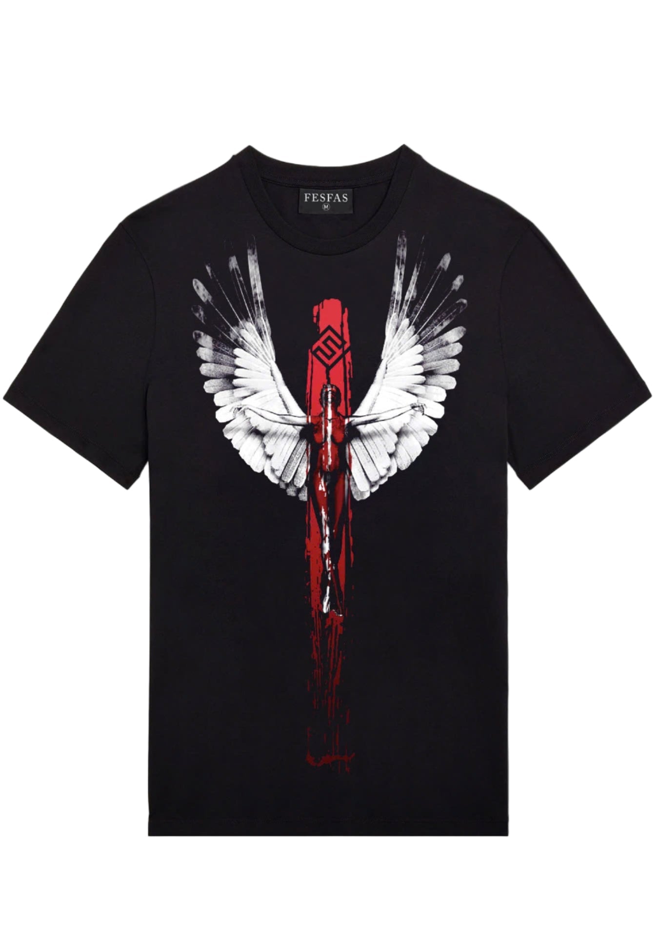 FesFas angel-print | Áo Thun | Nam | Màu Đen