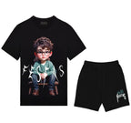 FesFas cute boy-print | Bộ T-Shirt | Nam | Màu Đen