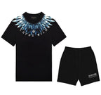 FesFas blue feathers-print | Bộ T-Shirt | Nam | Màu Đen