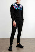 FesFas Feathers-print Sweatshirt Set | Black | Men