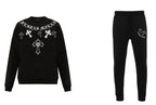 FesFas Cross-print Sweatshirt Set | Black | Men