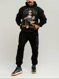 FesFas Boy-print Hoodie Set | Black | Men