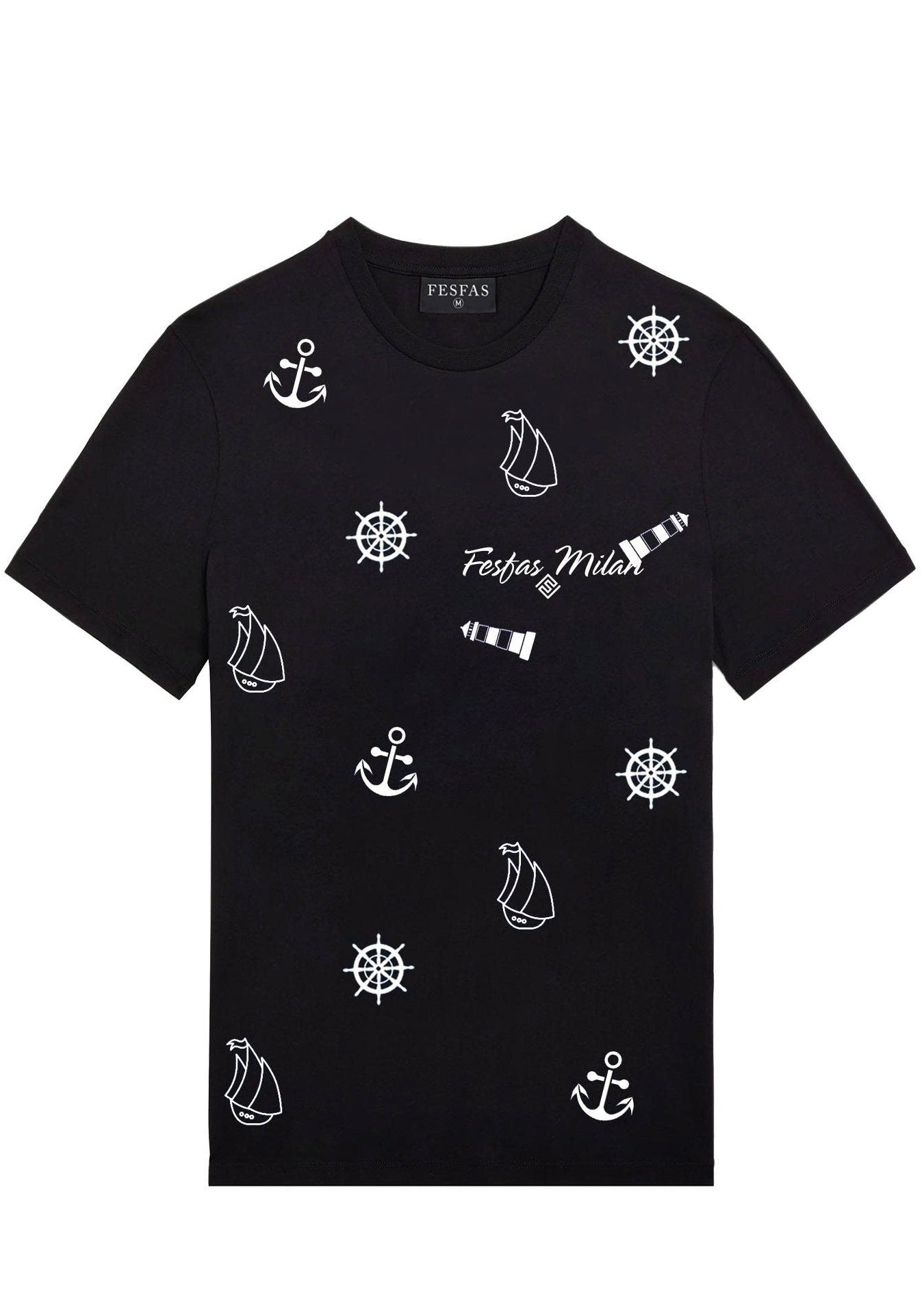 FesFas graphic-print | Áo Thun | Nam | Màu Đen