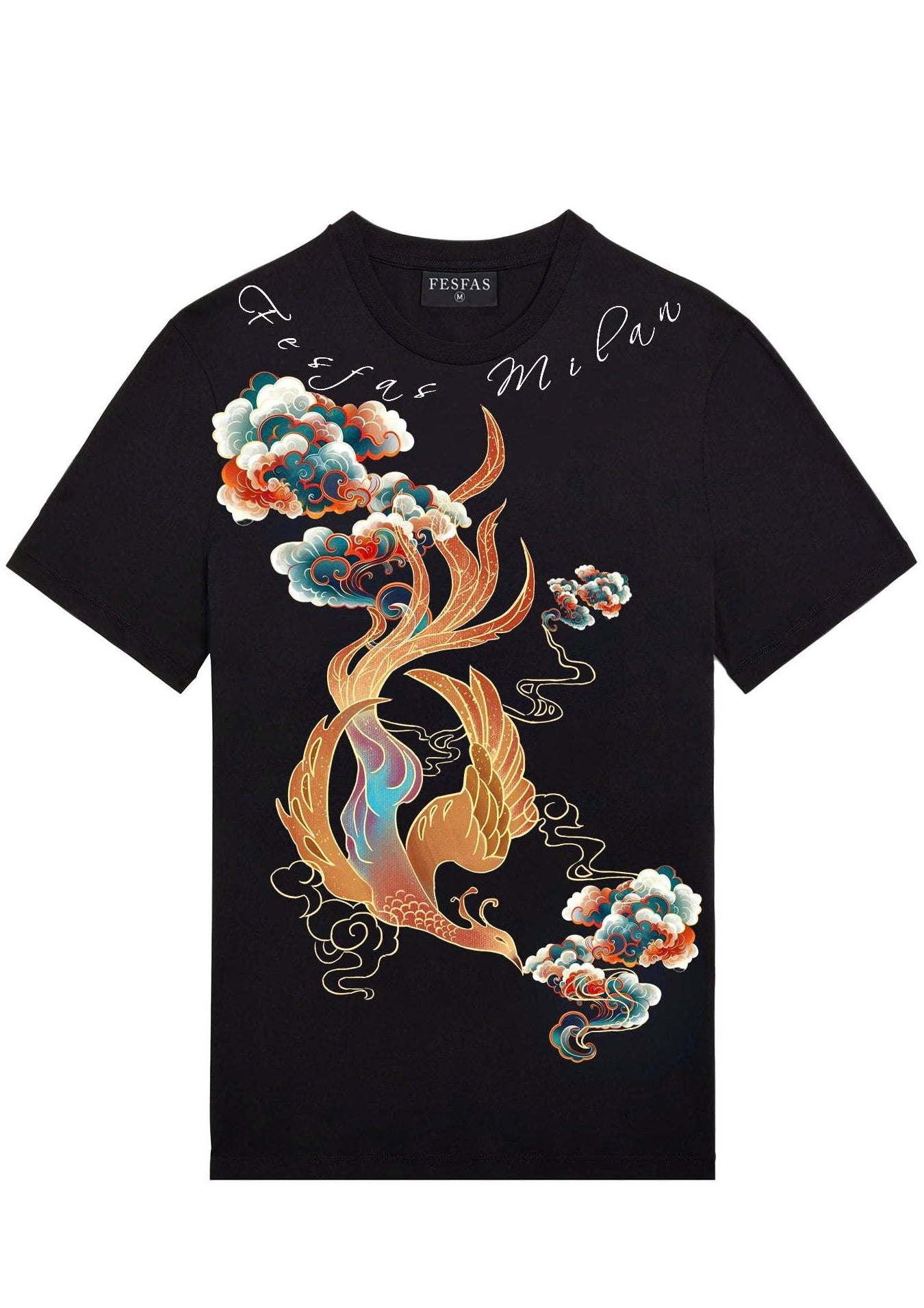 FesFas cloud phoenix-print | Áo Thun | Nam | Màu Đen