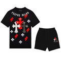 FesFas cross-print | Bộ T-Shirt | Nam | Màu Đen
