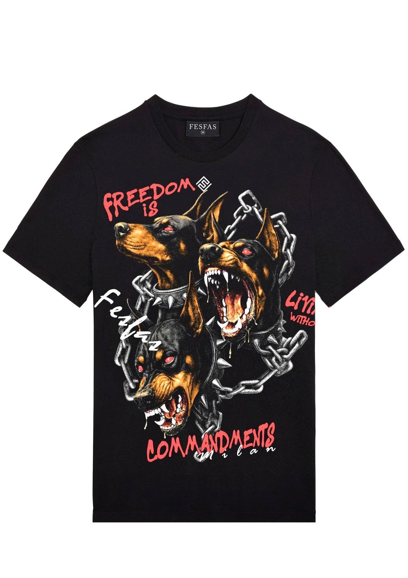 FesFas cerberus-print | Áo Thun | Nam | Màu Đen