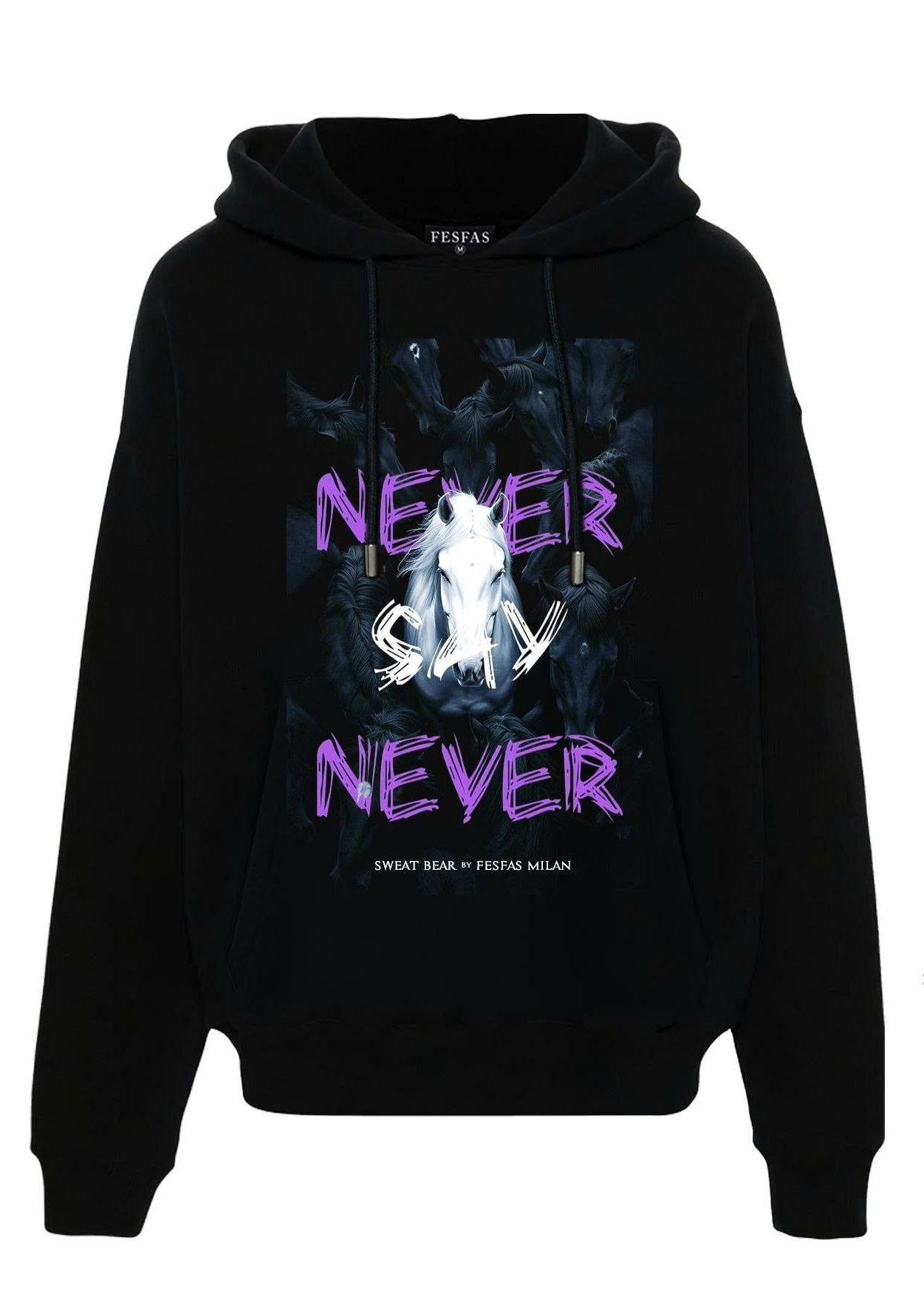 FesFas horse-print Hoodie | Black | Men