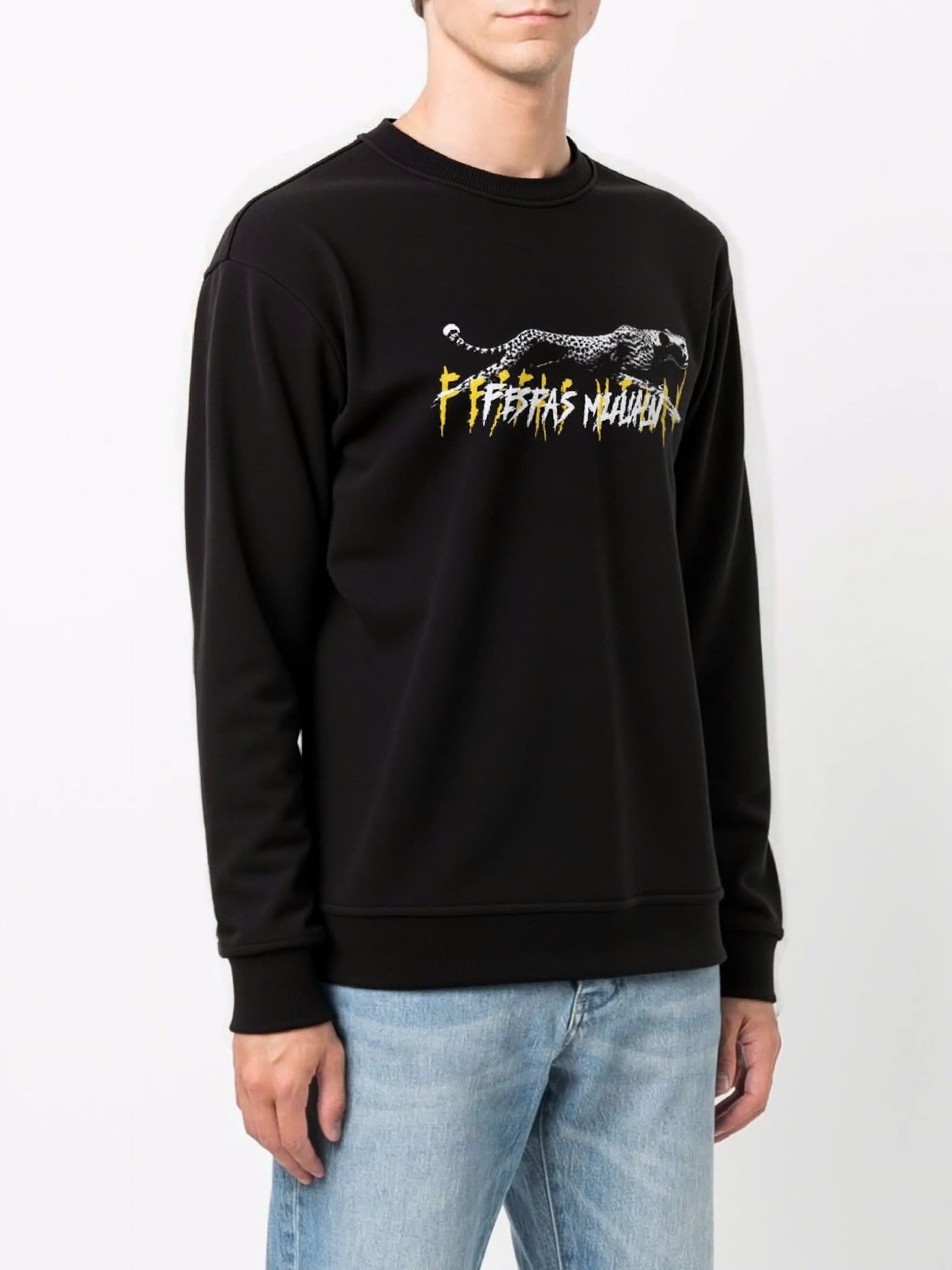 FesFas panther-print Sweatshirt | Black | Men