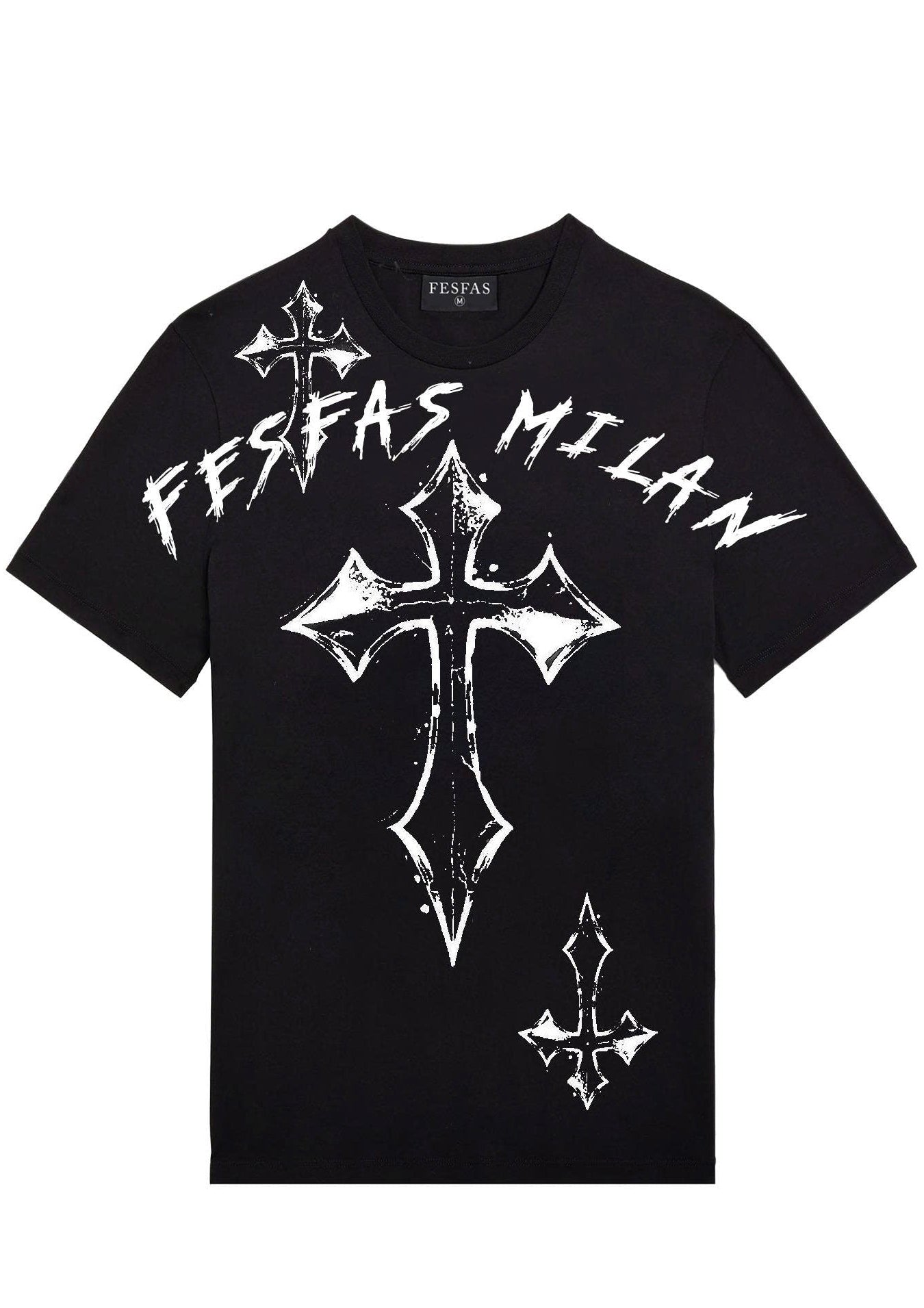 FesFas cross-print | Áo Thun | Nam | Màu Đen