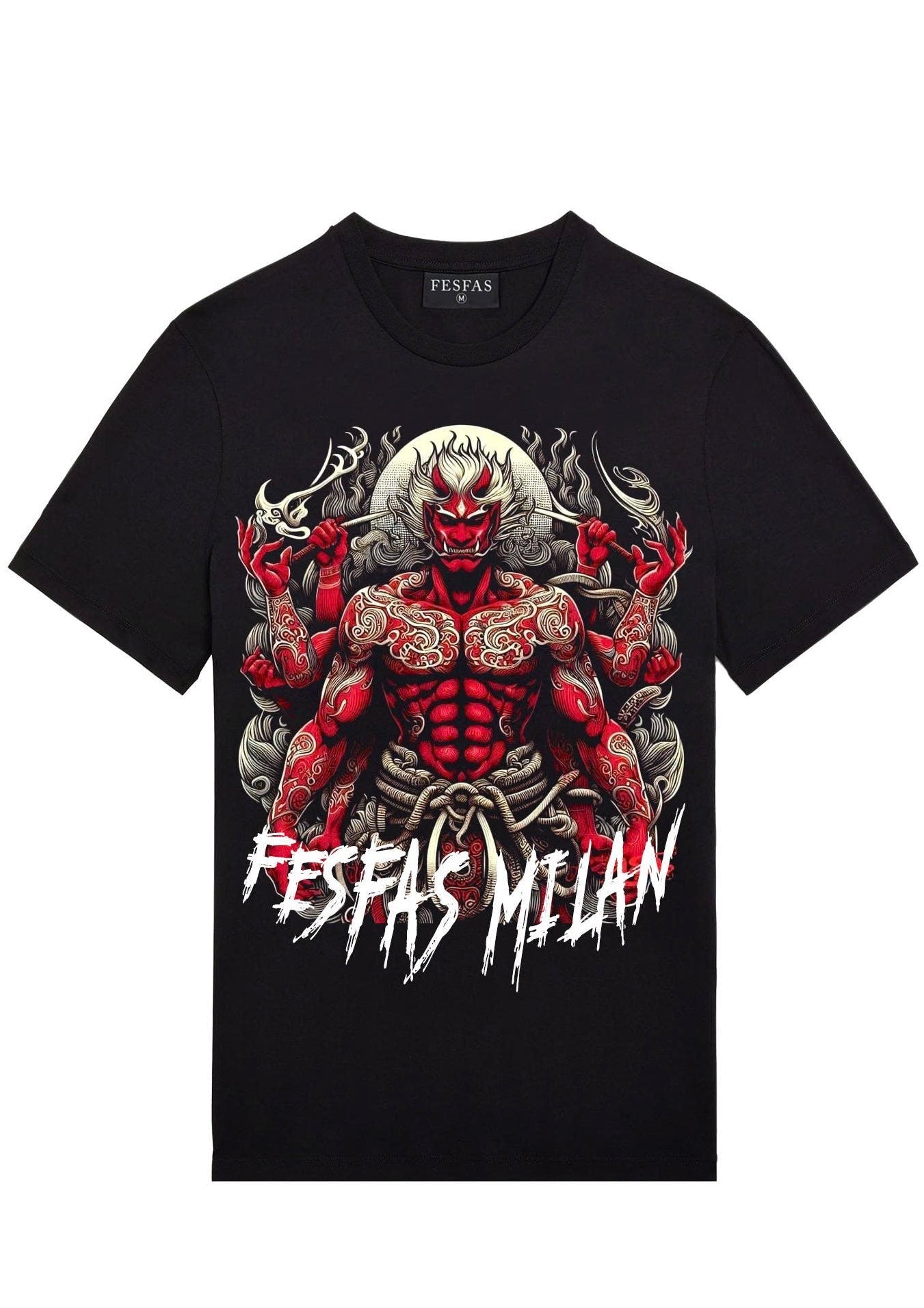 FesFas tattoos-print | Áo Thun | Nam | Màu Đen