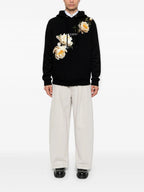 FesFas Flower-print Hoodie | Black | Men