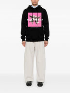 FesFas Angel-print Hoodie | Black | Men