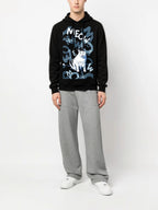 FesFas Cat-print Hoodie | Black | Men