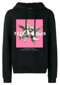 FesFas Angel-print Hoodie | Black | Men