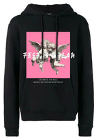 FesFas Angel-print Hoodie | Black | Men