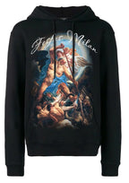 FesFas Angel-print Hoodie | Black | Men