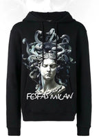 FesFas Medusa-print Hoodie | Black | Men