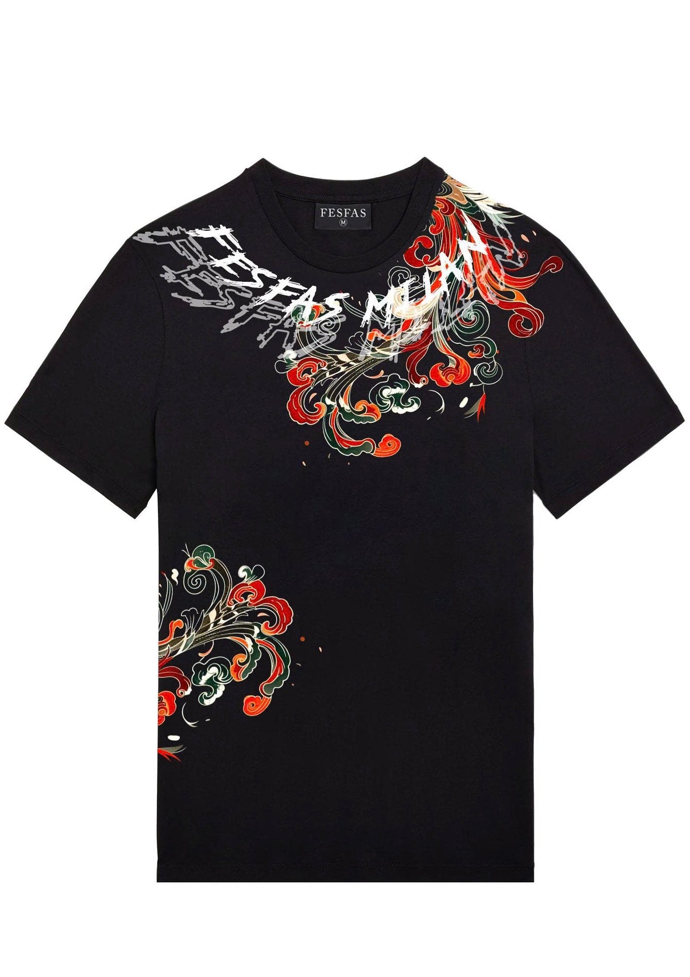 FesFas phoenix tail-print | Áo Thun | Nam | Màu Đen