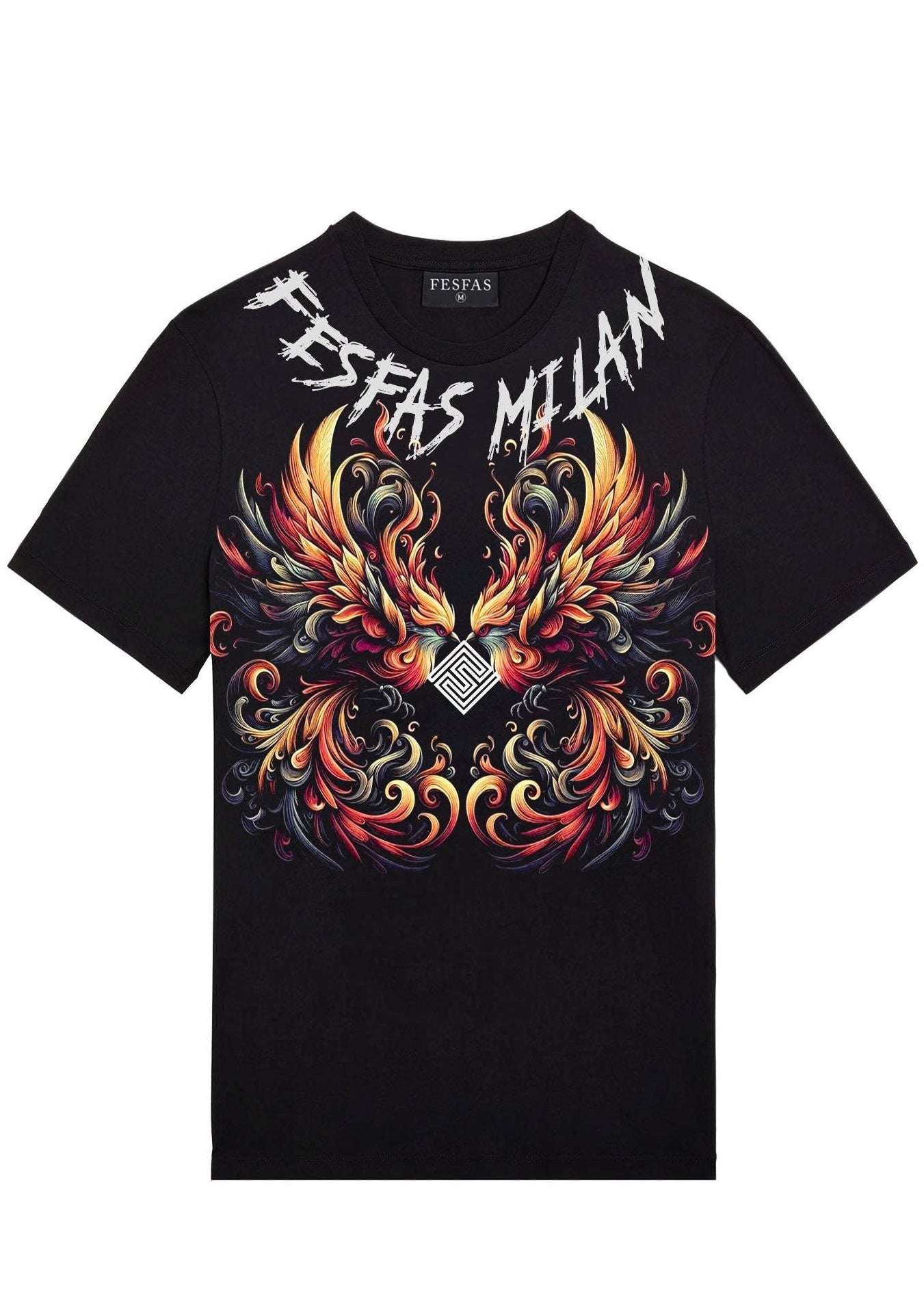 FesFas flame phoenix-print | Áo Thun | Nam | Màu Đen