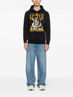 FesFas Angel-print Hoodie | Black | Men