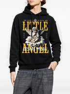 FesFas Angel-print Hoodie | Black | Men