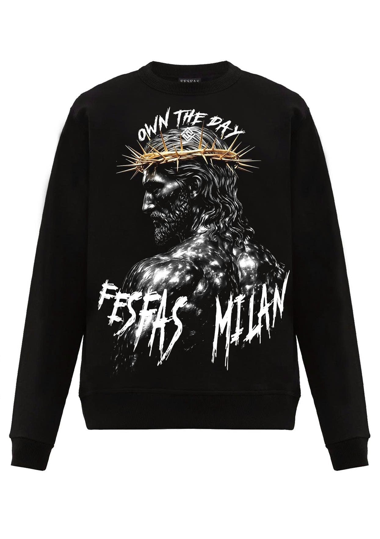 FesFas graphic-print Sweatshirt | Black | Men
