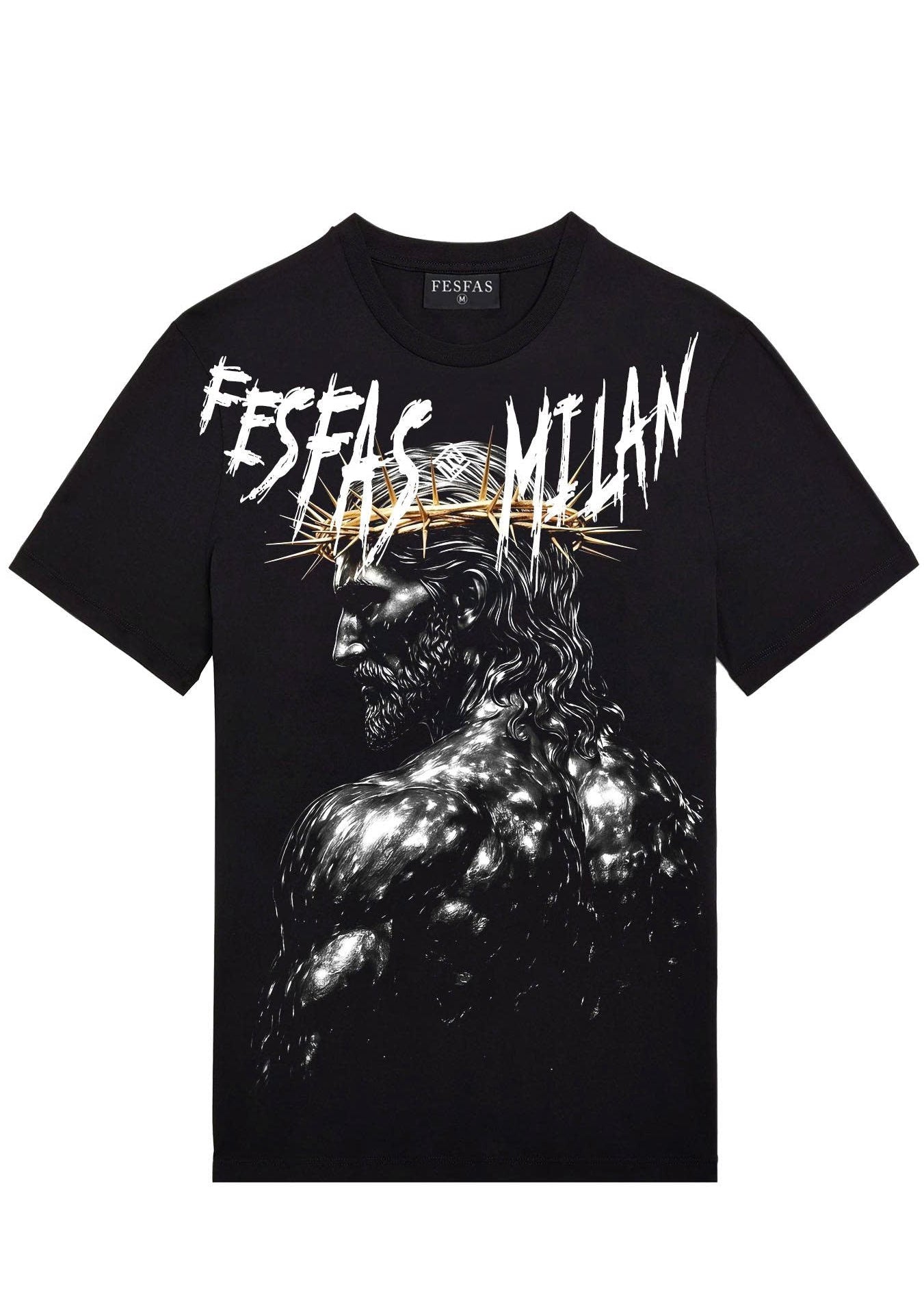 FesFas god-print | Áo Thun | Nam | Màu Đen