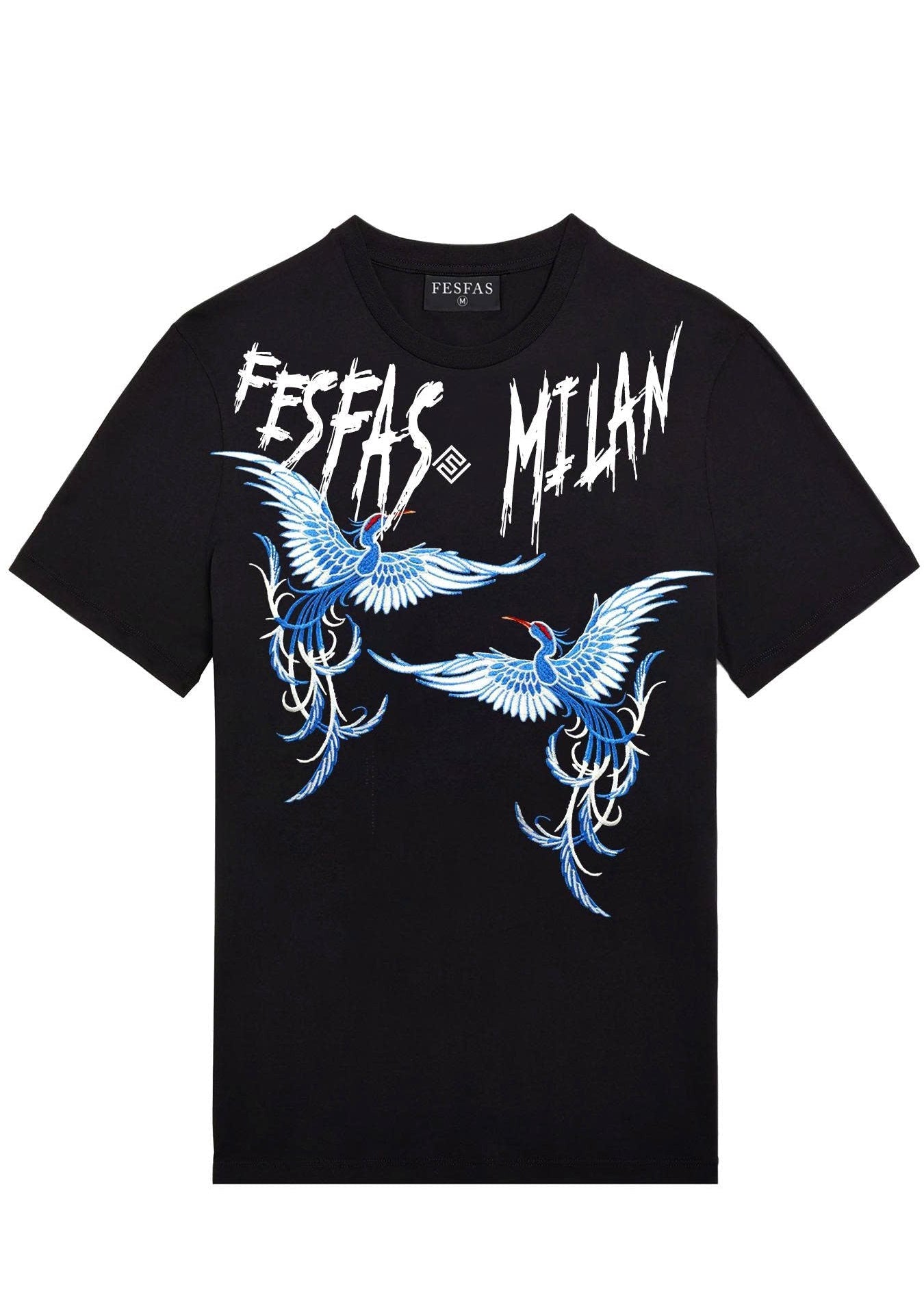 FesFas blue phoenix-print | Áo Thun | Nam | Màu Đen