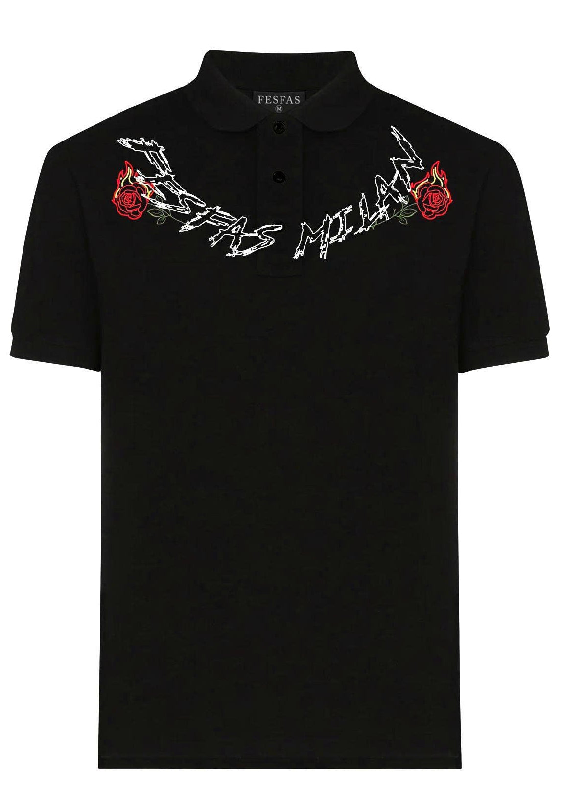 FesFas graphic-print | Áo Polo | Nam | Màu Đen