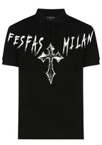 FesFas cross-print | Áo Polo | Nam | Màu Đen