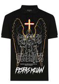 FesFas angel-print | Áo Polo | Nam | Màu Đen