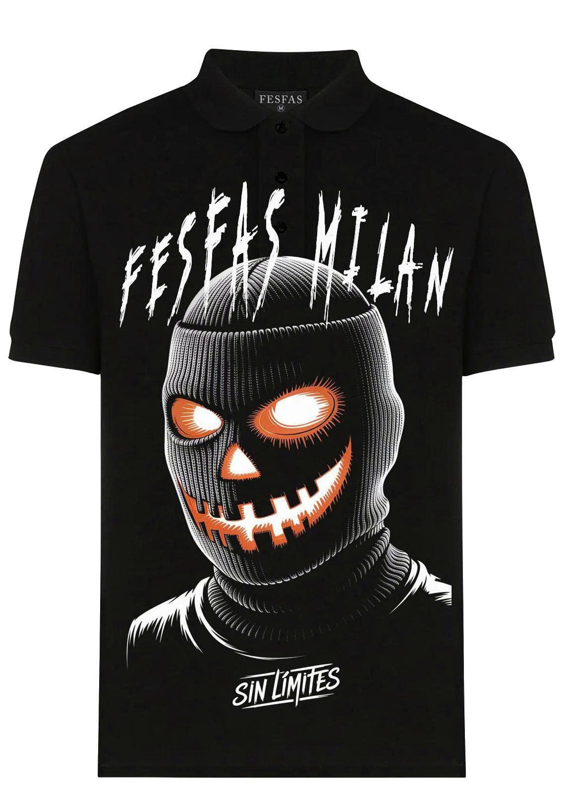 FesFas pumpkin mask-print | Áo Polo | Nam | Màu Đen