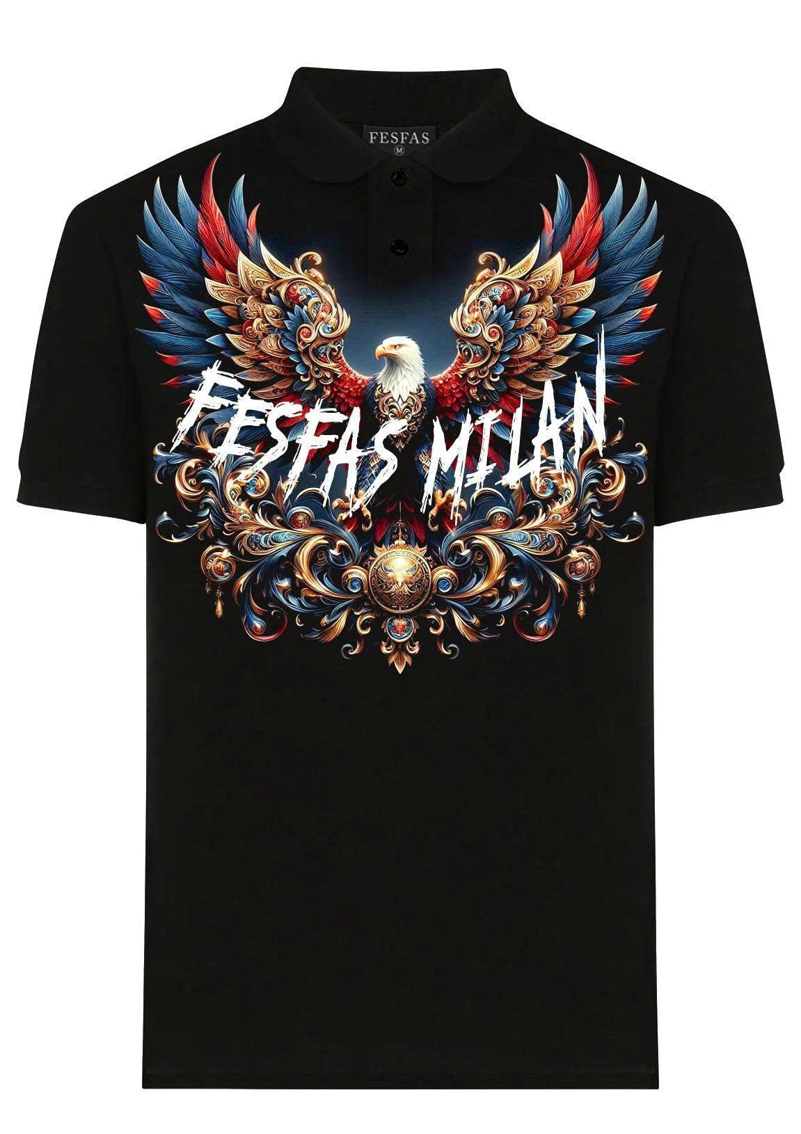 FesFas royal eagle-print | Áo Polo | Nam | Màu Đen
