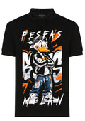 FesFas cartoon-print | Áo Polo | Nam | Màu Đen