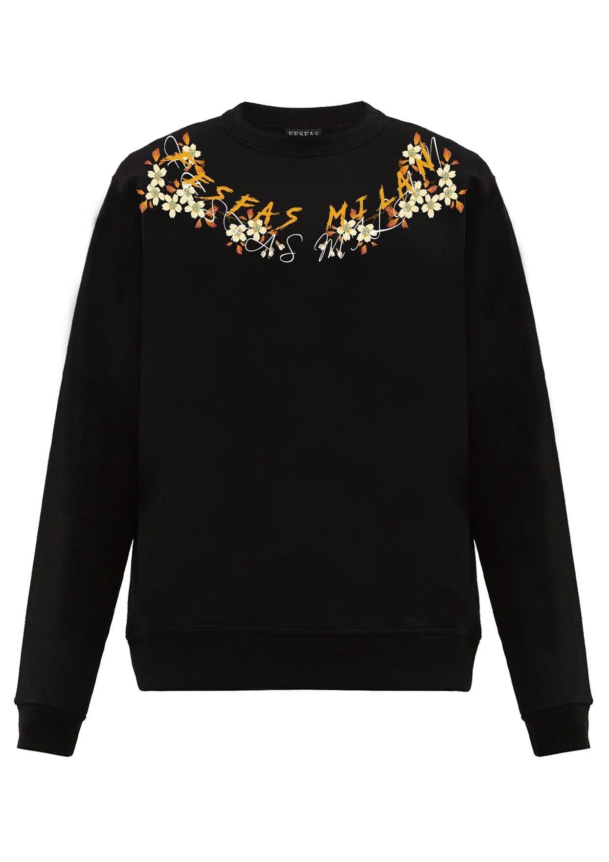 FesFas flowers-print Sweatshirt | Black | Men