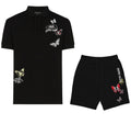 FesFas butterflies-print | Bộ Polo | Nam | Màu Đen