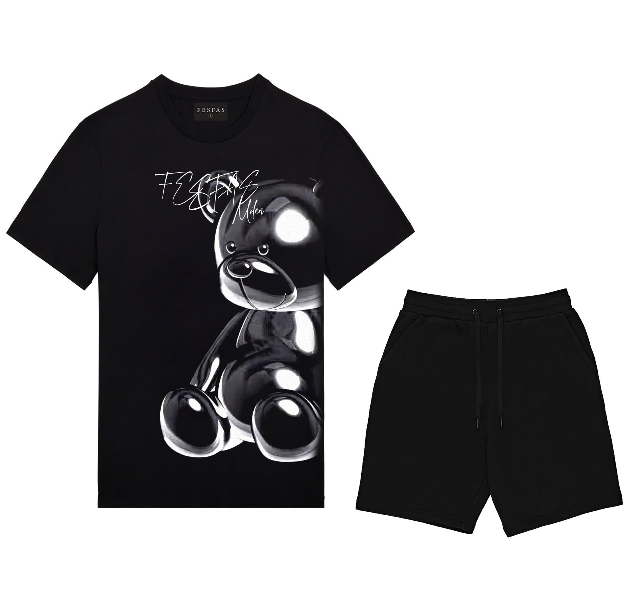 FesFas balloon bear-print | Bộ T-Shirt | Nam | Màu Đen